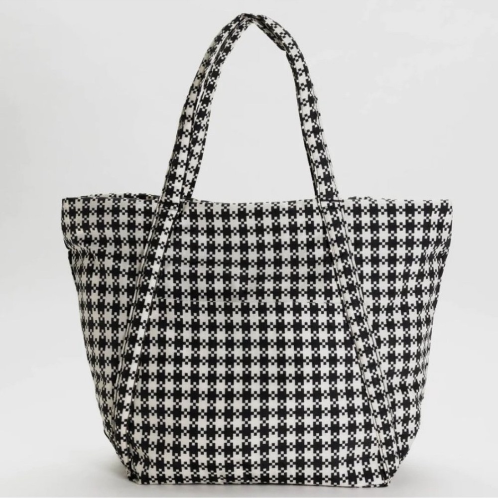 Baggu Cloud Bag - Black & White Pixel Gingham- LIKE NEW RARE
